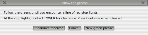 Clearance dialog